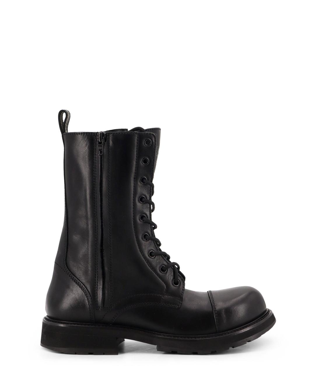 BALENCIAGA Черные кожаные ботинки, фото 1