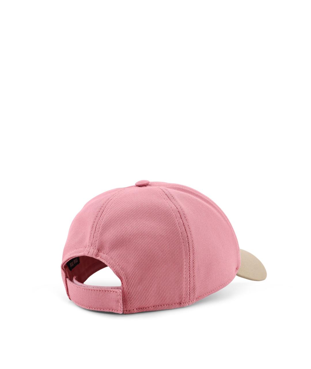 MIU MIU Розовая хлопковая кепка, фото 3
