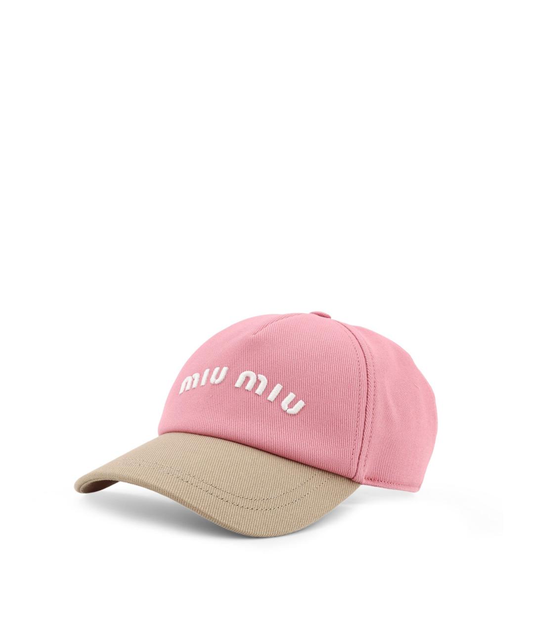 MIU MIU Розовая хлопковая кепка, фото 2