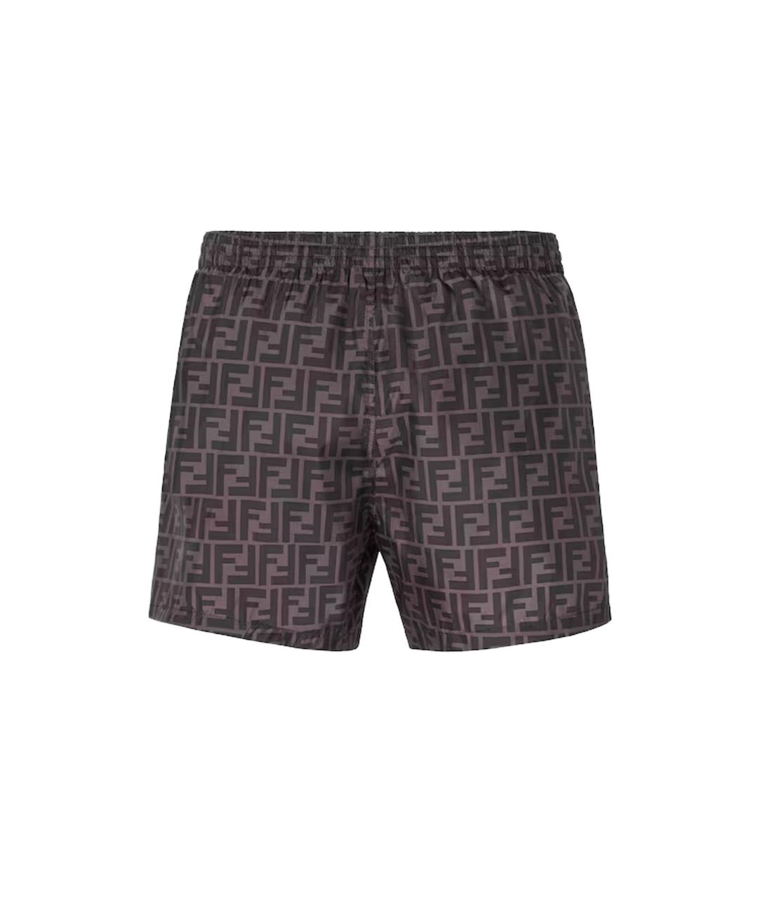 FENDI Серые полиэстеровые шорты, фото 2