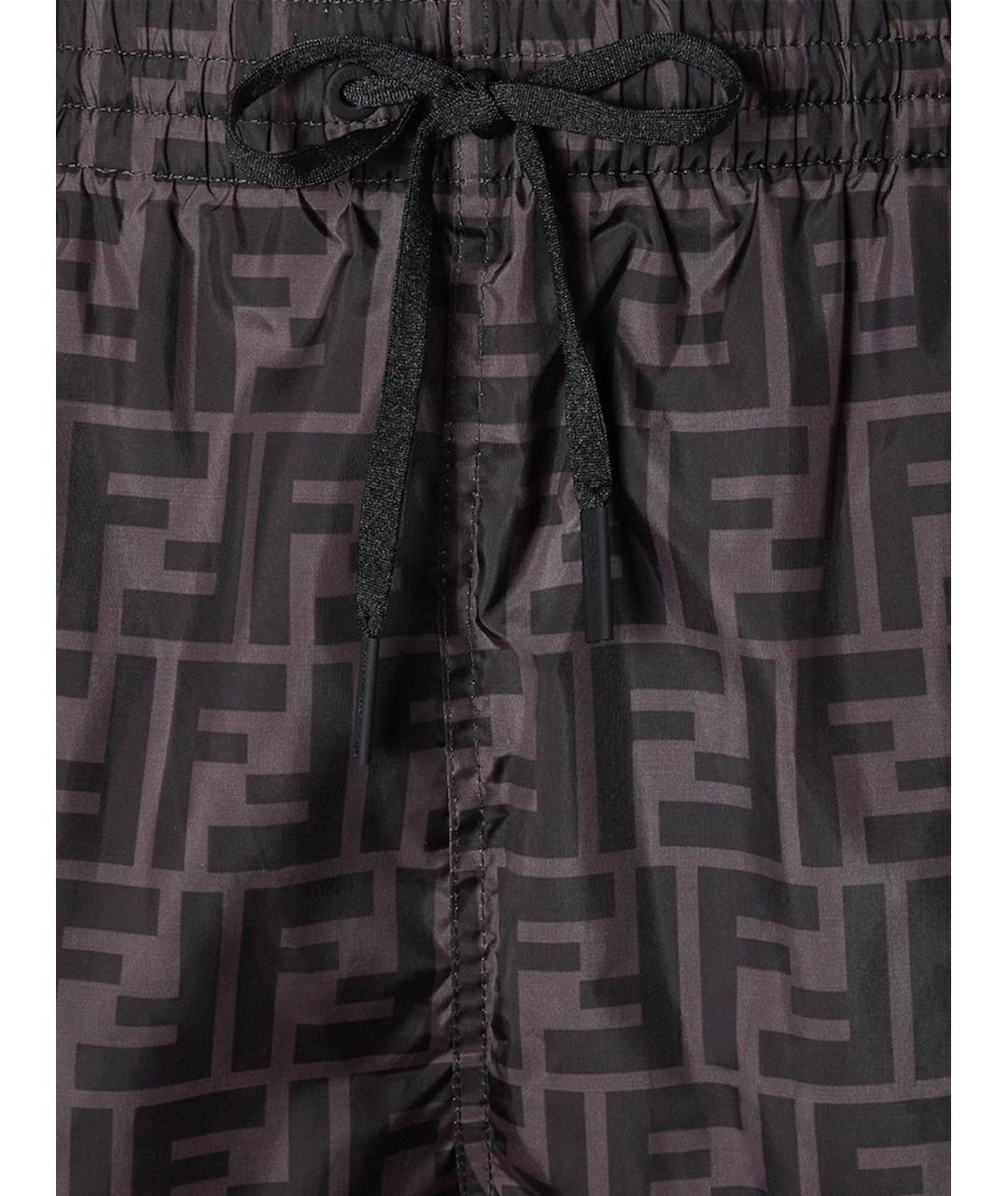 FENDI Серые полиэстеровые шорты, фото 3