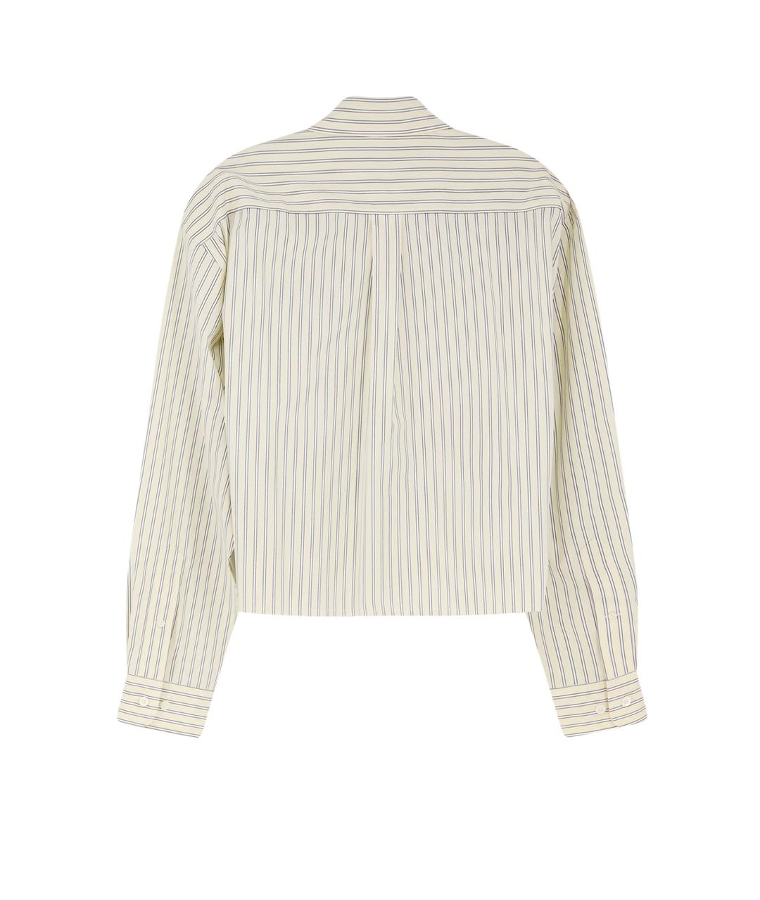 MIU MIU Бежевая хлопковая рубашка, фото 2