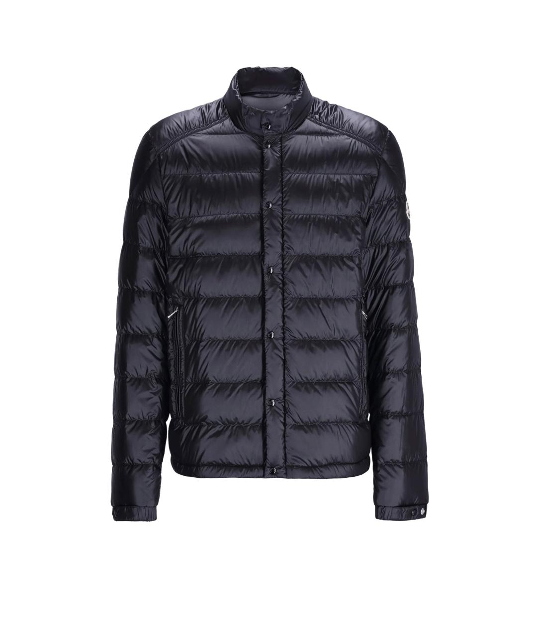 MONCLER Черный полиамидовый пуховик, фото 1