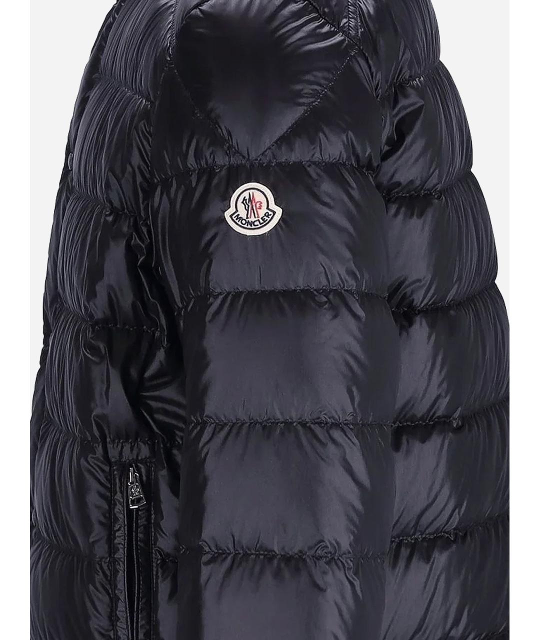 MONCLER Черный полиамидовый пуховик, фото 3