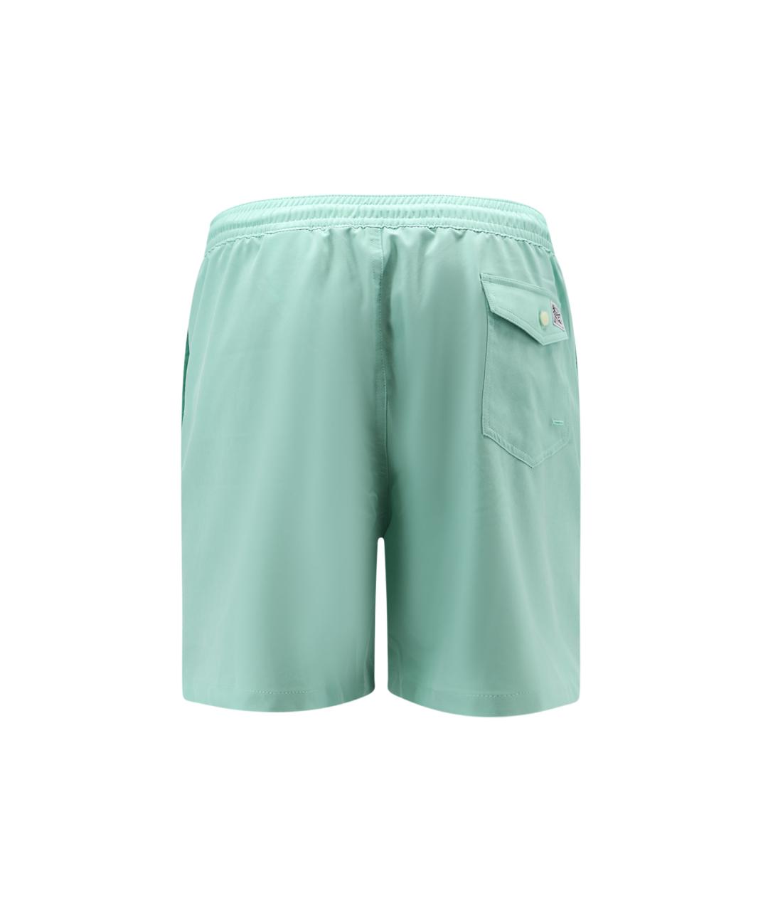 POLO RALPH LAUREN Зеленые полиамидовые шорты, фото 2