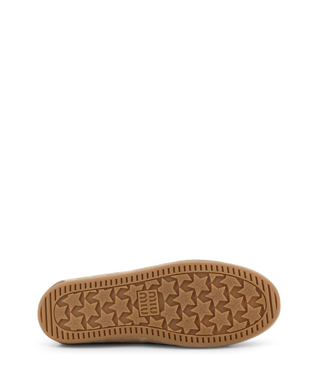 MIU MIU Бежевые замшевые лоферы, фото 4