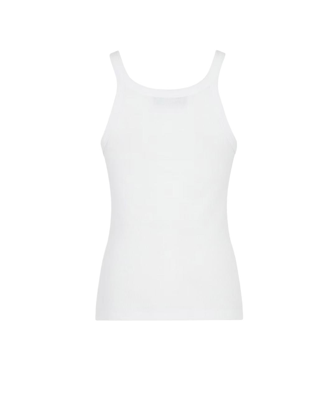 FENDI Белая хлопко-эластановая майка, фото 2