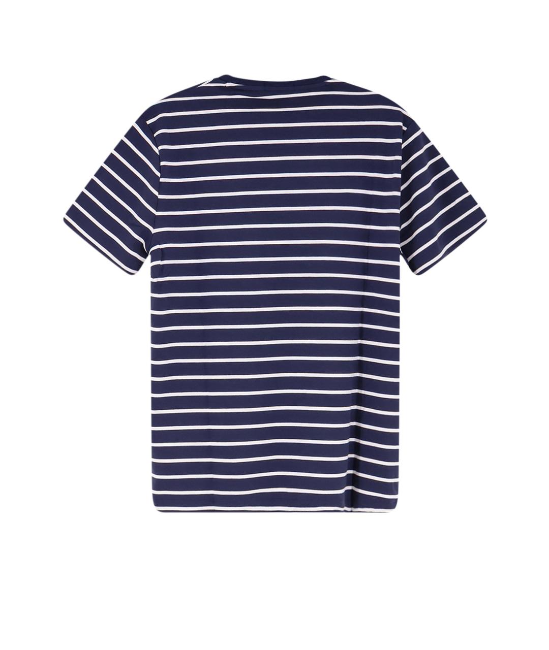 POLO RALPH LAUREN Синяя хлопковая футболка, фото 2