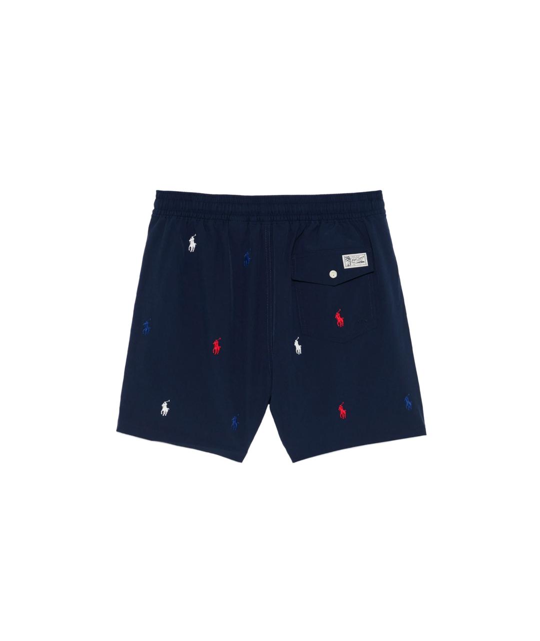 POLO RALPH LAUREN Синие полиамидовые шорты, фото 2