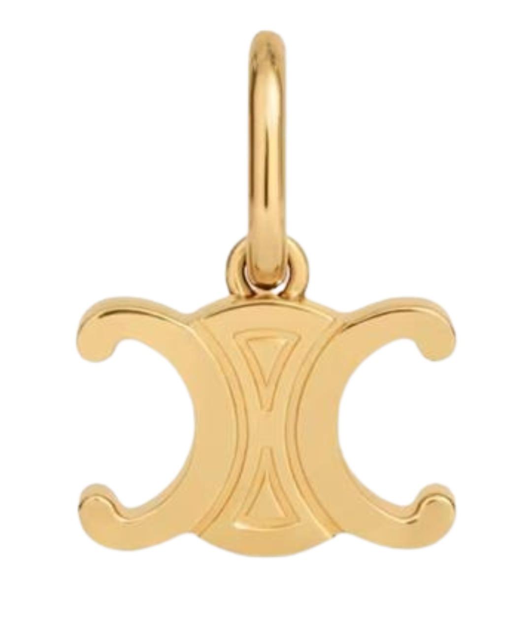 CELINE Золотой металлический кулон, фото 1