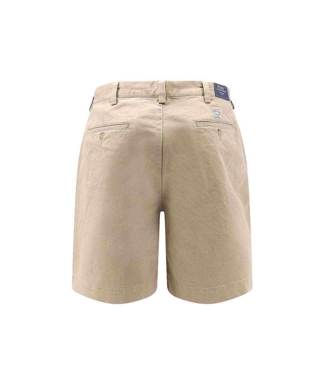 POLO RALPH LAUREN Бежевые хлопковые шорты, фото 2