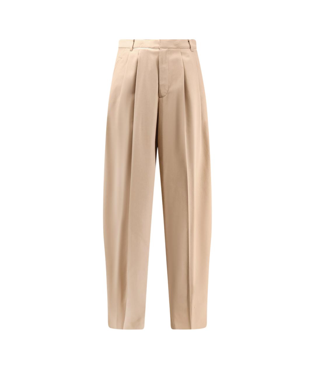 CELINE Бежевые хлопковые повседневные брюки, фото 1
