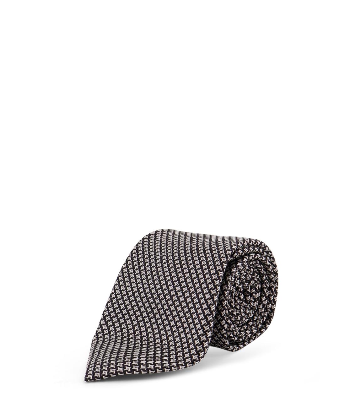 TOM FORD Черный шелковый галстук, фото 1