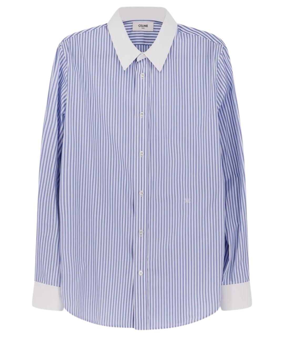 CELINE Голубая хлопковая кэжуал рубашка, фото 1