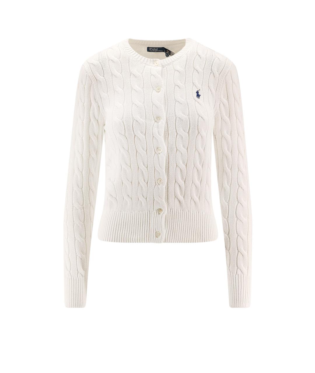 POLO RALPH LAUREN Белый хлопковый кардиган, фото 1