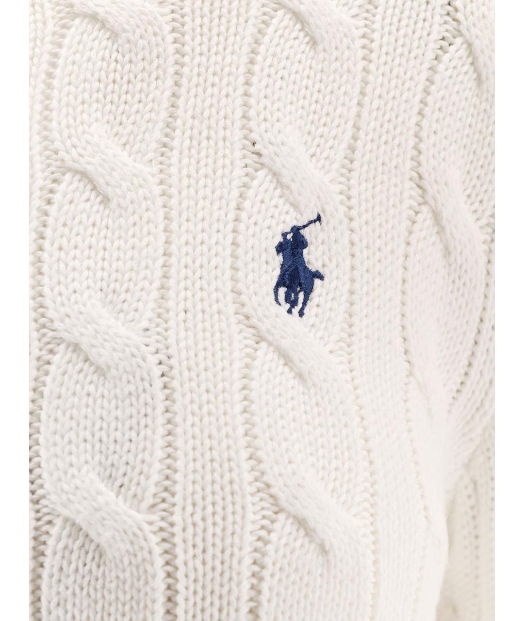 POLO RALPH LAUREN Белый хлопковый кардиган, фото 3