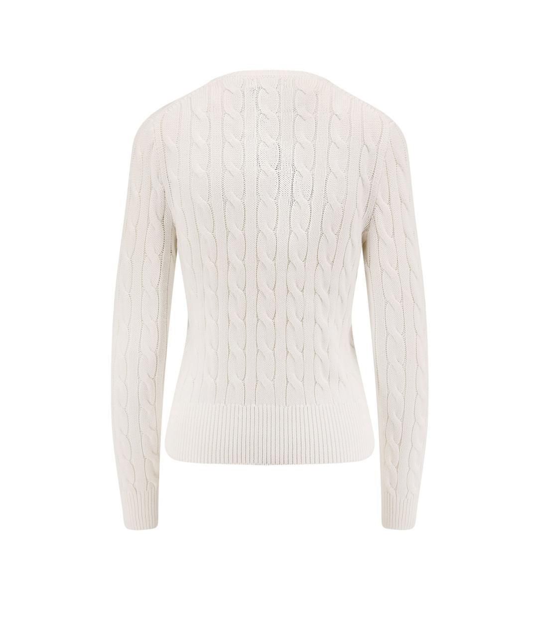 POLO RALPH LAUREN Белый хлопковый кардиган, фото 2