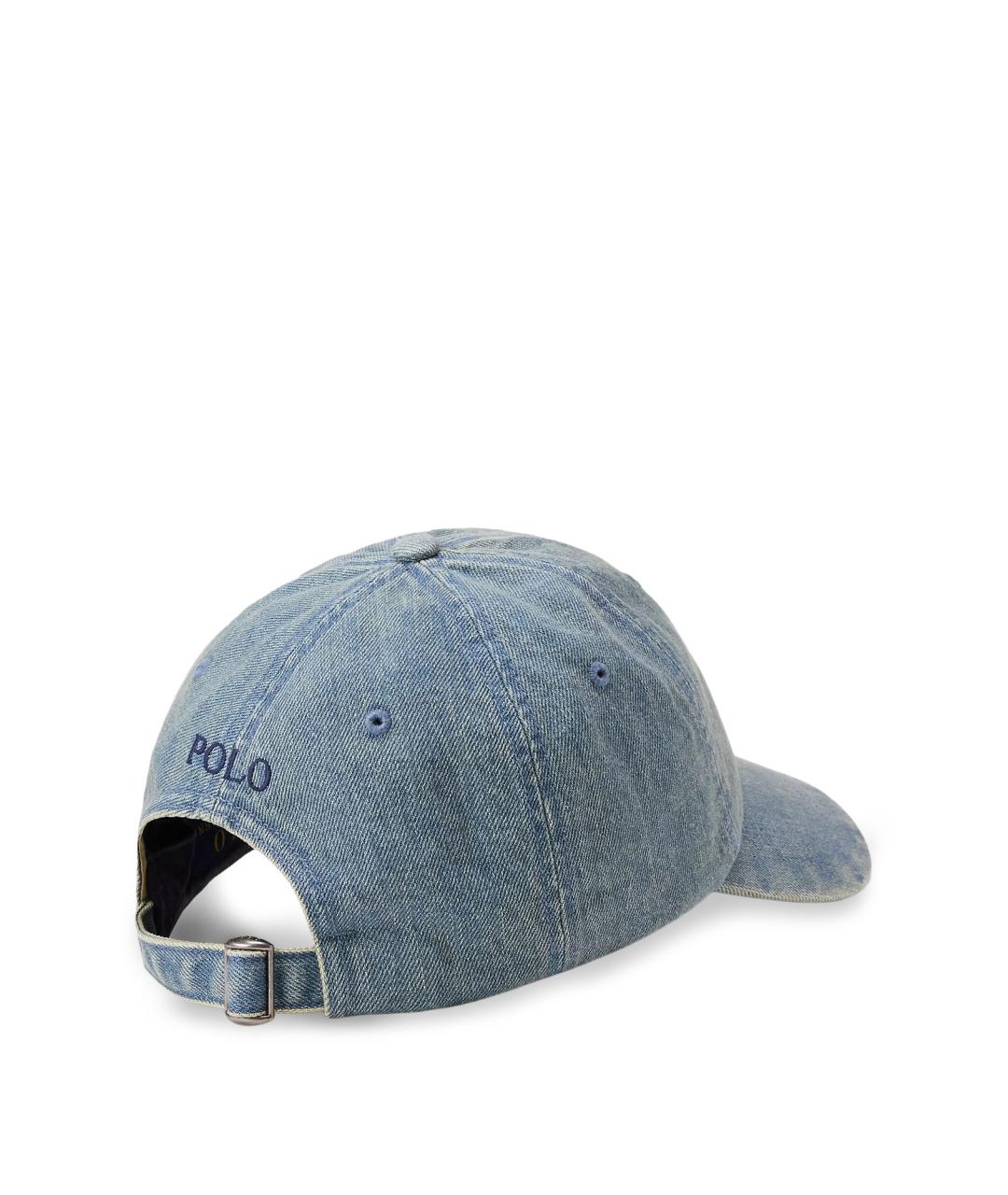 POLO RALPH LAUREN Голубая хлопковая кепка/бейсболка, фото 3