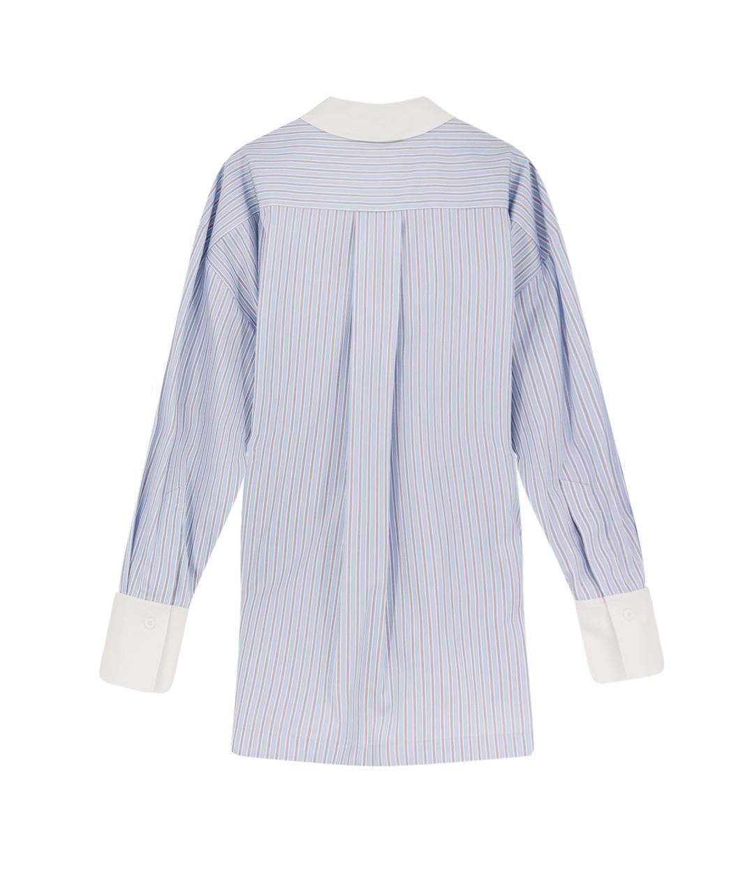 THE ATTICO Голубая хлопковая рубашка, фото 2