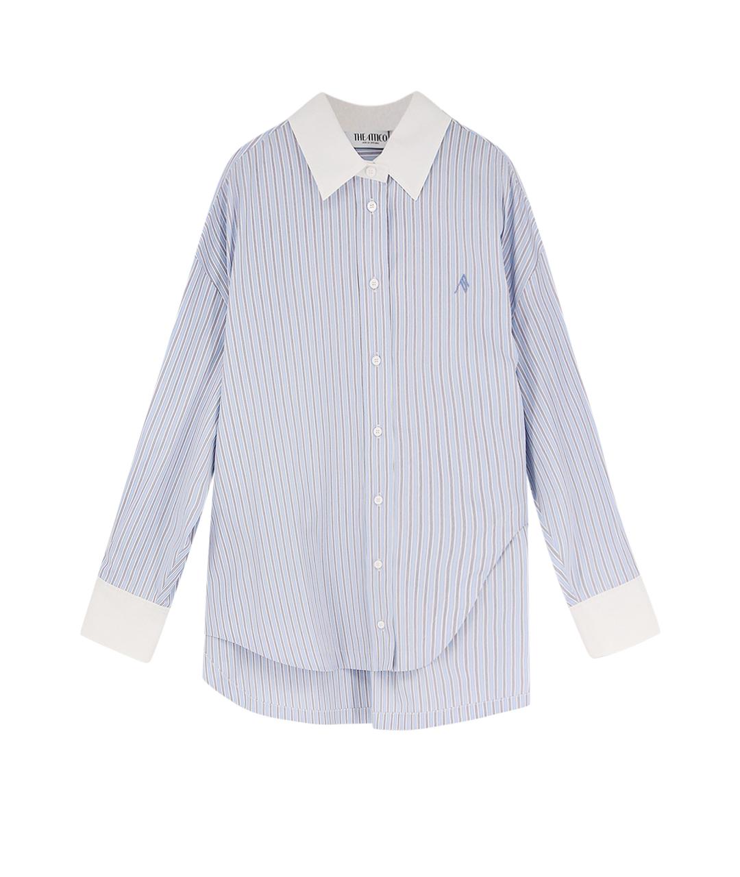 THE ATTICO Голубая хлопковая рубашка, фото 1