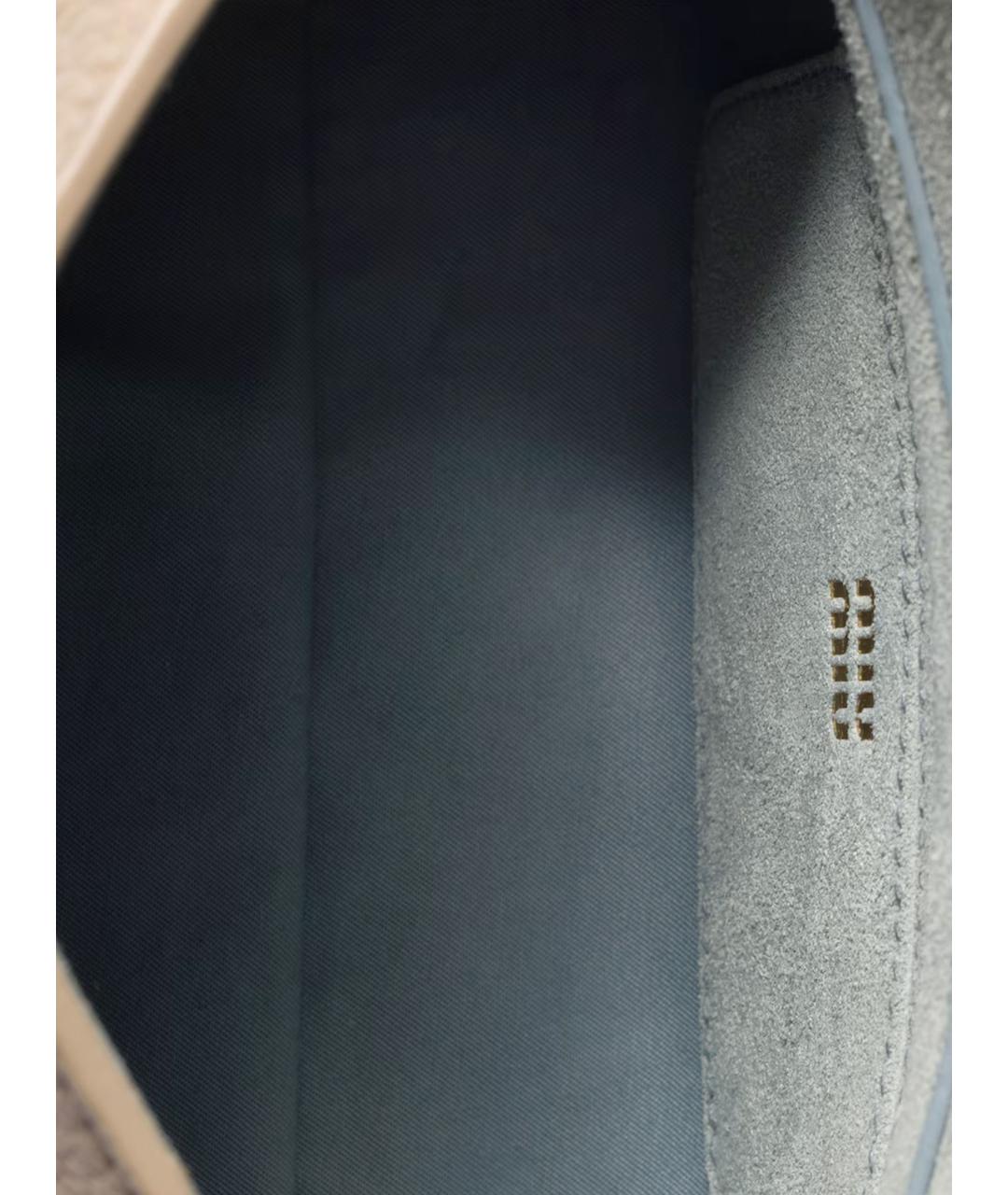 MIU MIU Бежевая кожаная сумка через плечо, фото 4