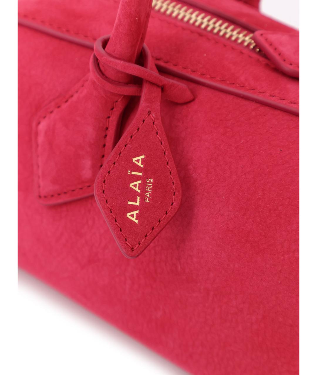 ALAIA Коралловая кожаная сумка через плечо, фото 5