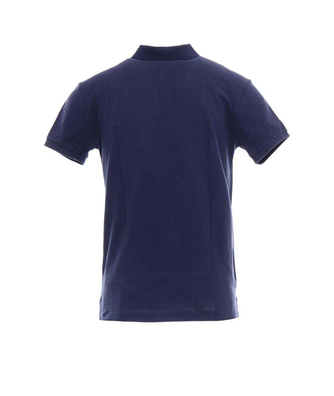 POLO RALPH LAUREN Синее хлопковое поло с коротким рукавом, фото 2