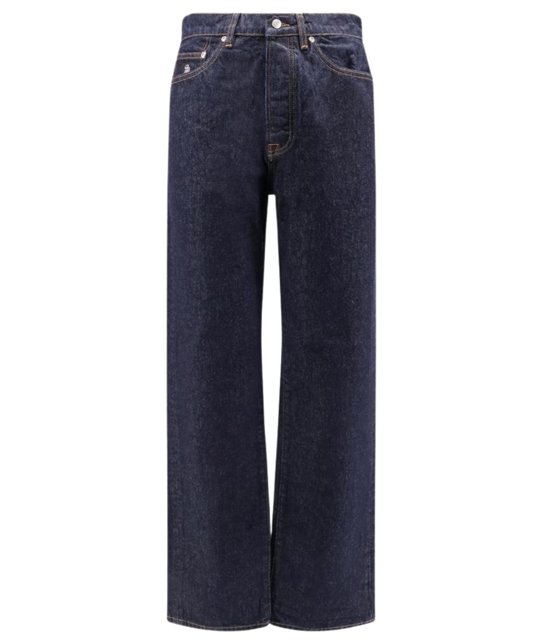 STUSSY Темно-синие хлопковые прямые джинсы, фото 1