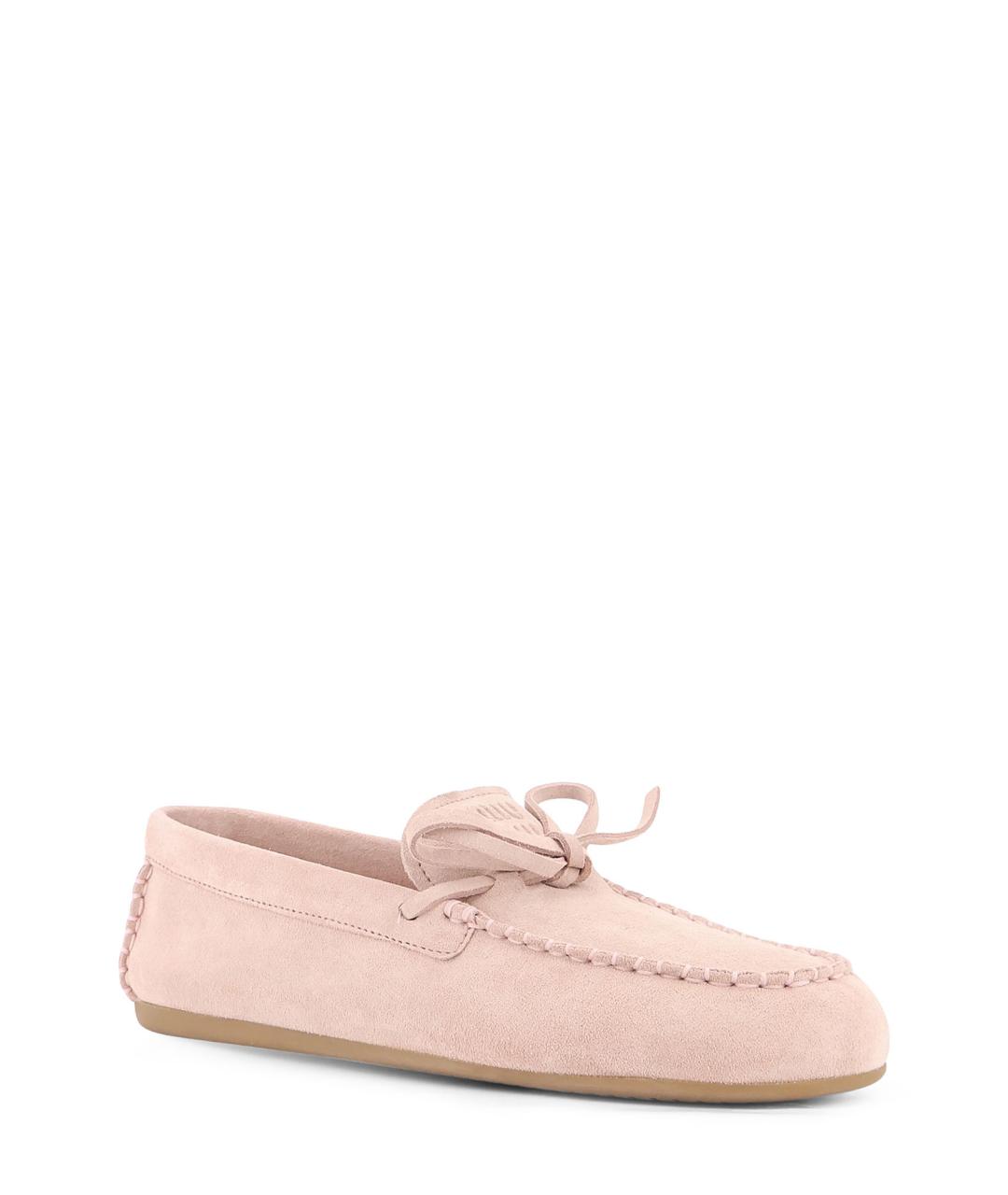 MIU MIU Бежевые замшевые лоферы, фото 2