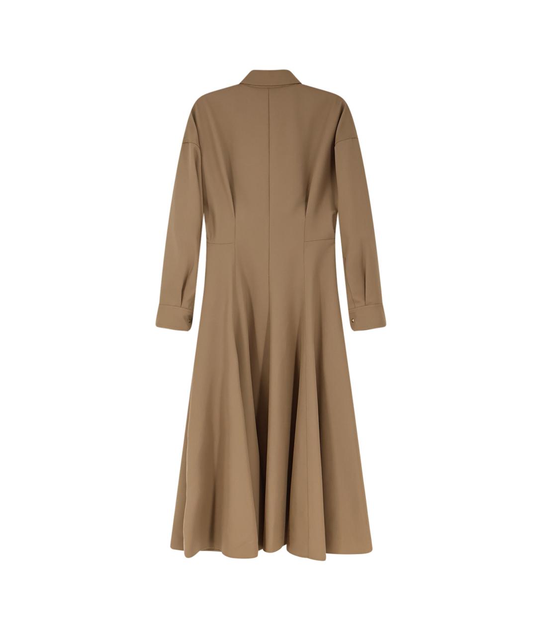 CELINE Бежевое шерстяное повседневное платье, фото 2