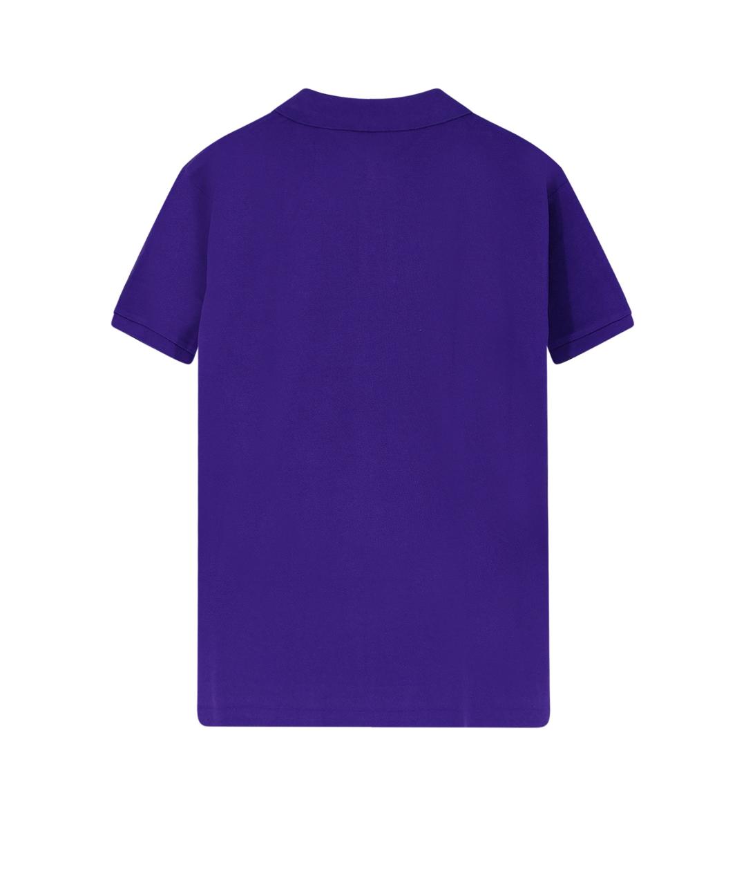 POLO RALPH LAUREN Фиолетовое хлопковое поло с коротким рукавом, фото 2
