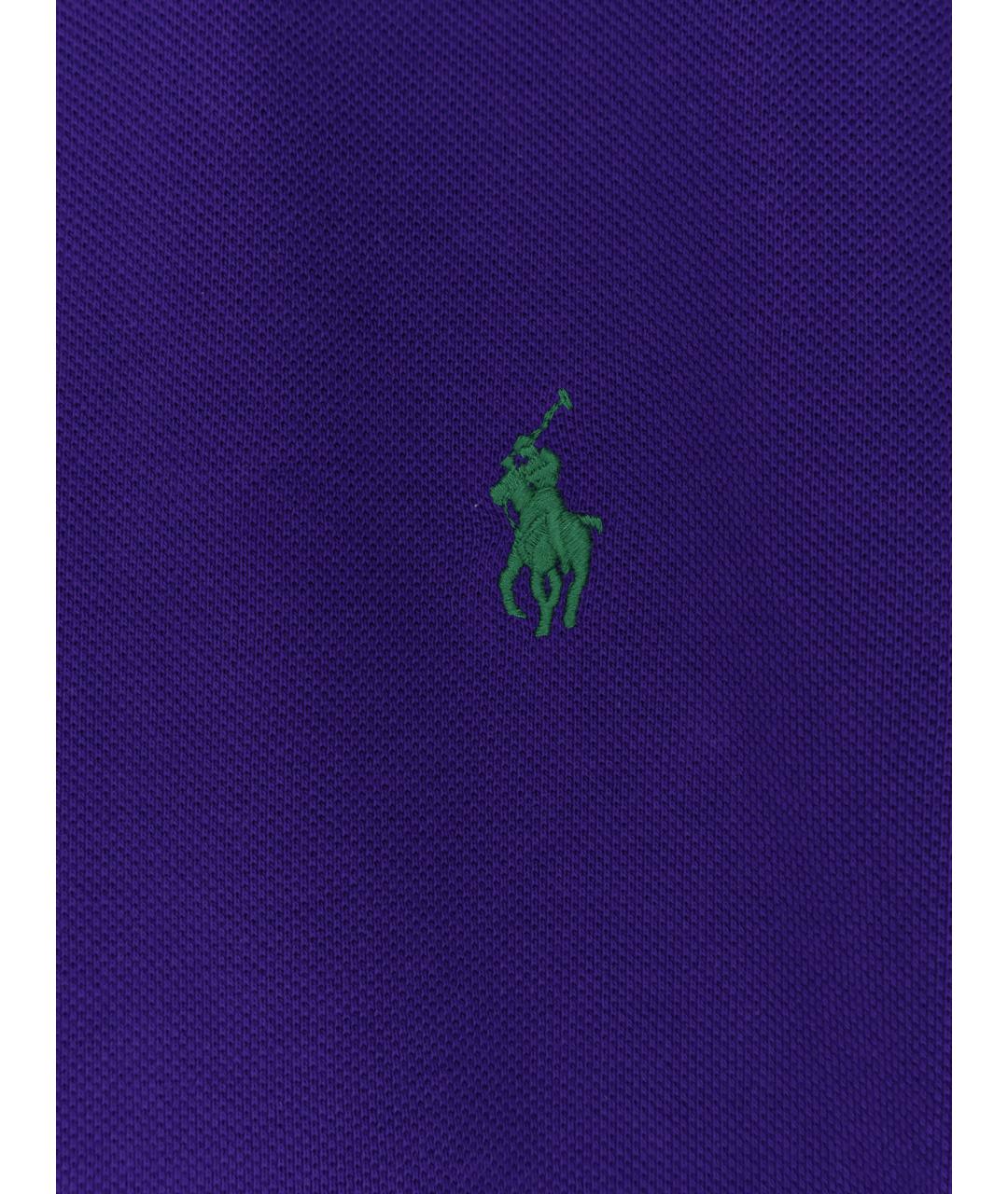 POLO RALPH LAUREN Фиолетовое хлопковое поло с коротким рукавом, фото 3