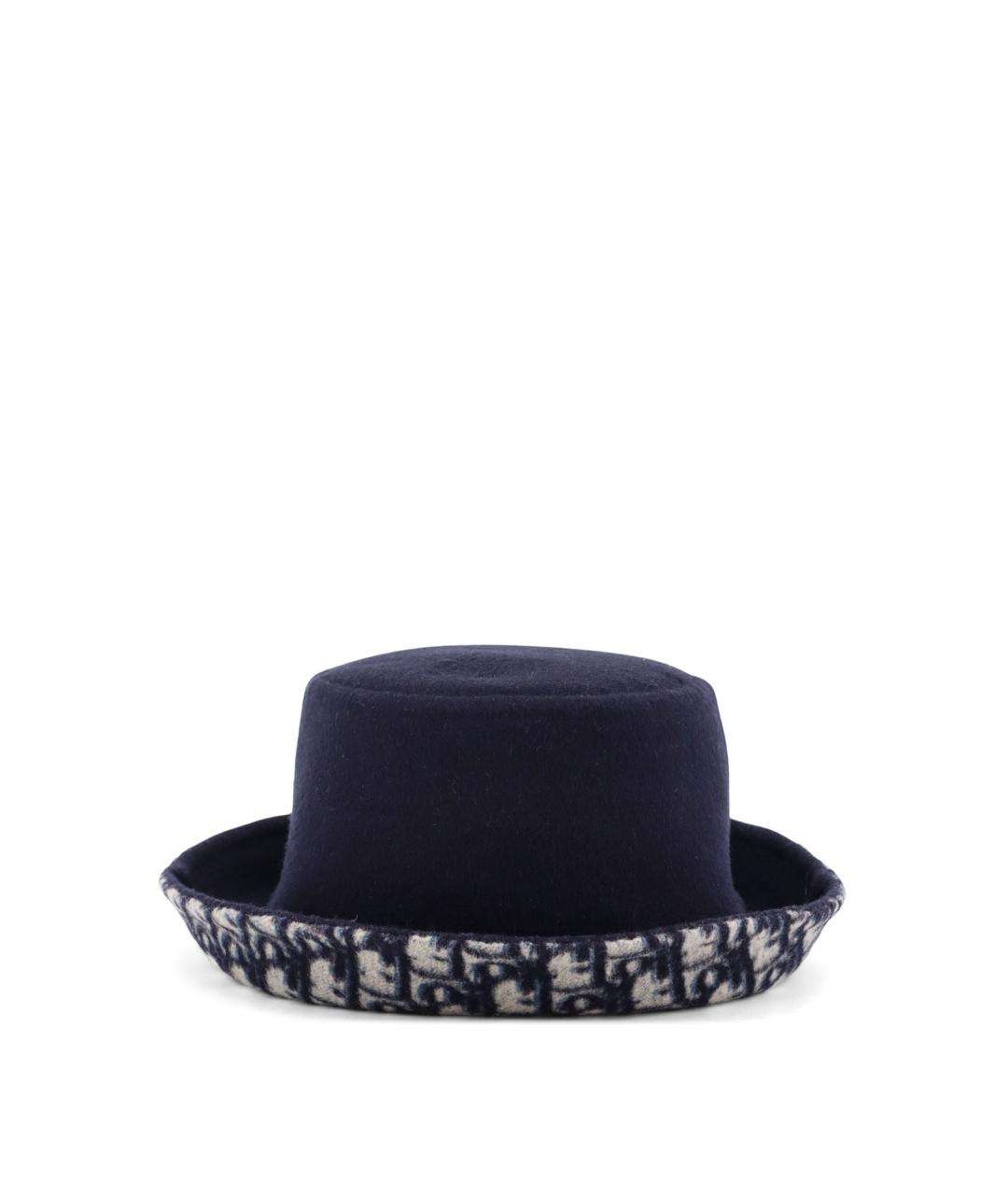 CHRISTIAN DIOR Темно-синяя шерстяная шляпа, фото 1