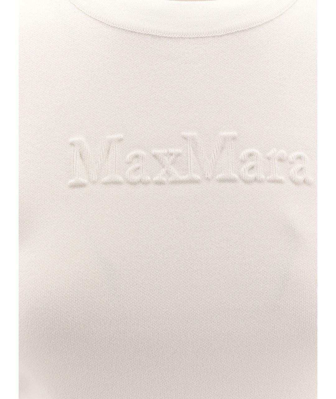 MAX MARA Белая вискозная футболка, фото 3