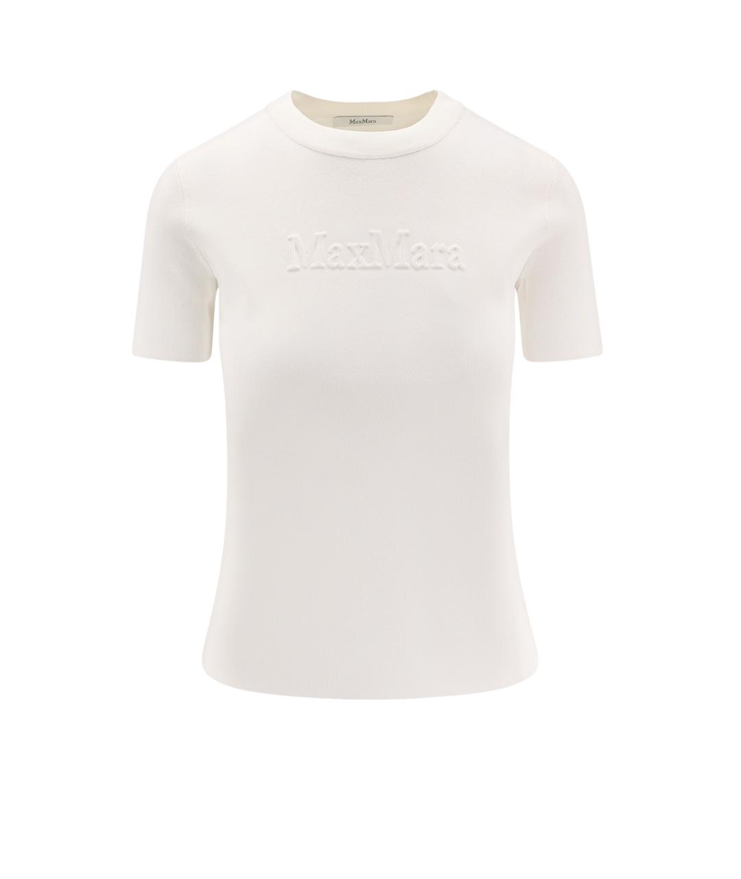 MAX MARA Белая вискозная футболка, фото 1