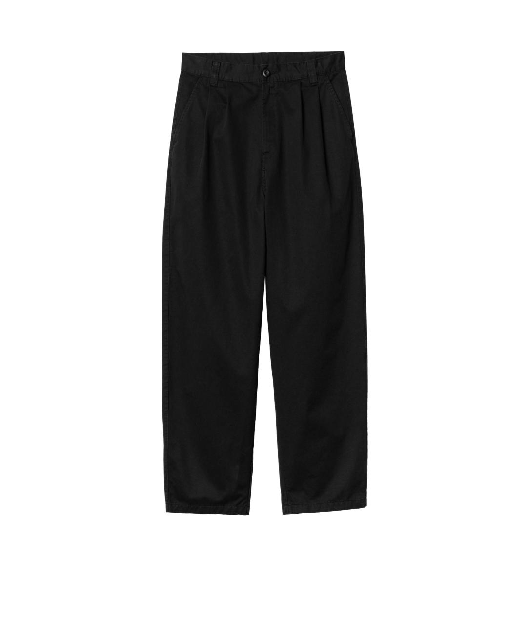 CARHARTT WIP Черные хлопковые классические брюки, фото 3