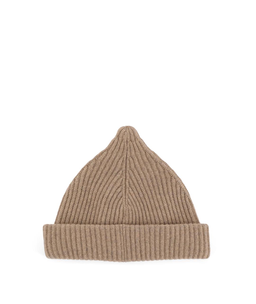 LORO PIANA Бежевая кашемировая шапка, фото 1