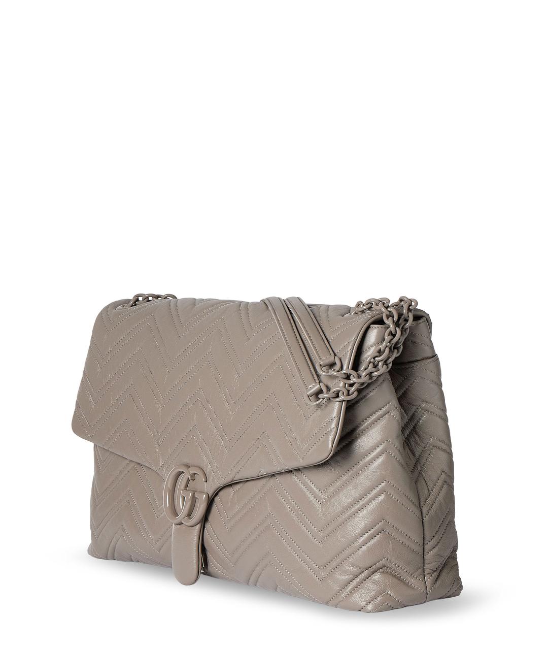 GUCCI Бежевая кожаная сумка через плечо, фото 3