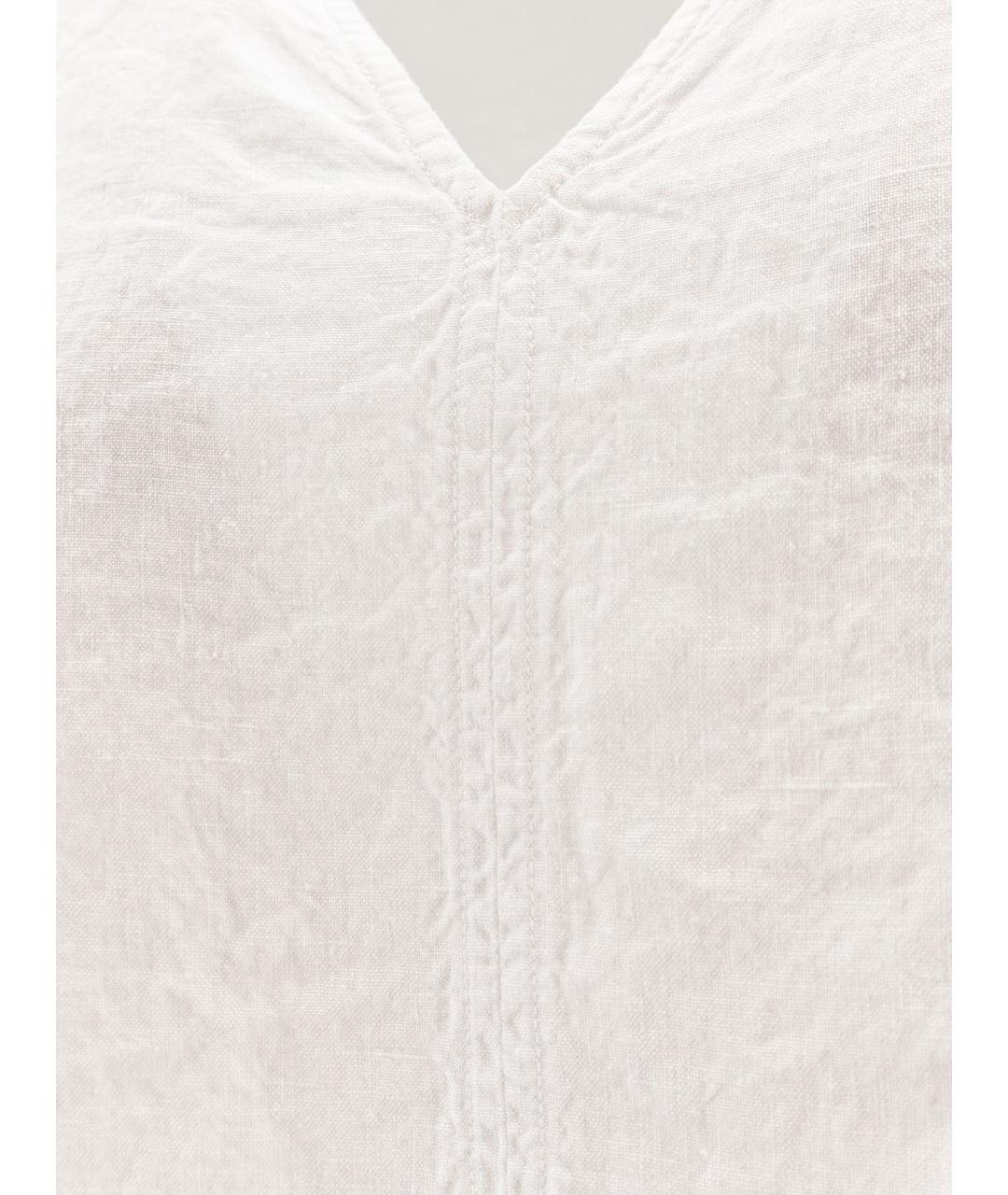 ASPESI Белая льняная майка, фото 3