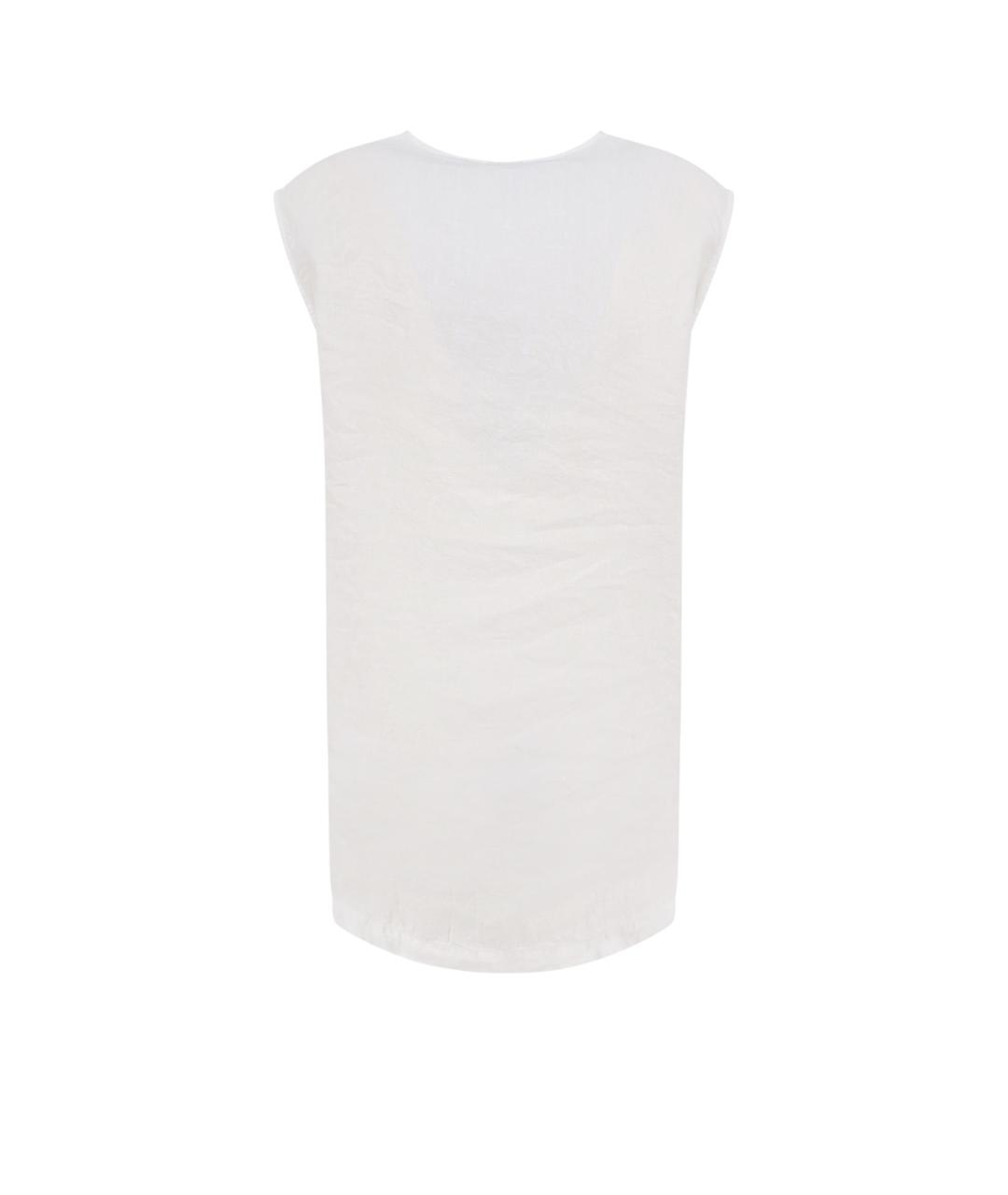 ASPESI Белая льняная майка, фото 2