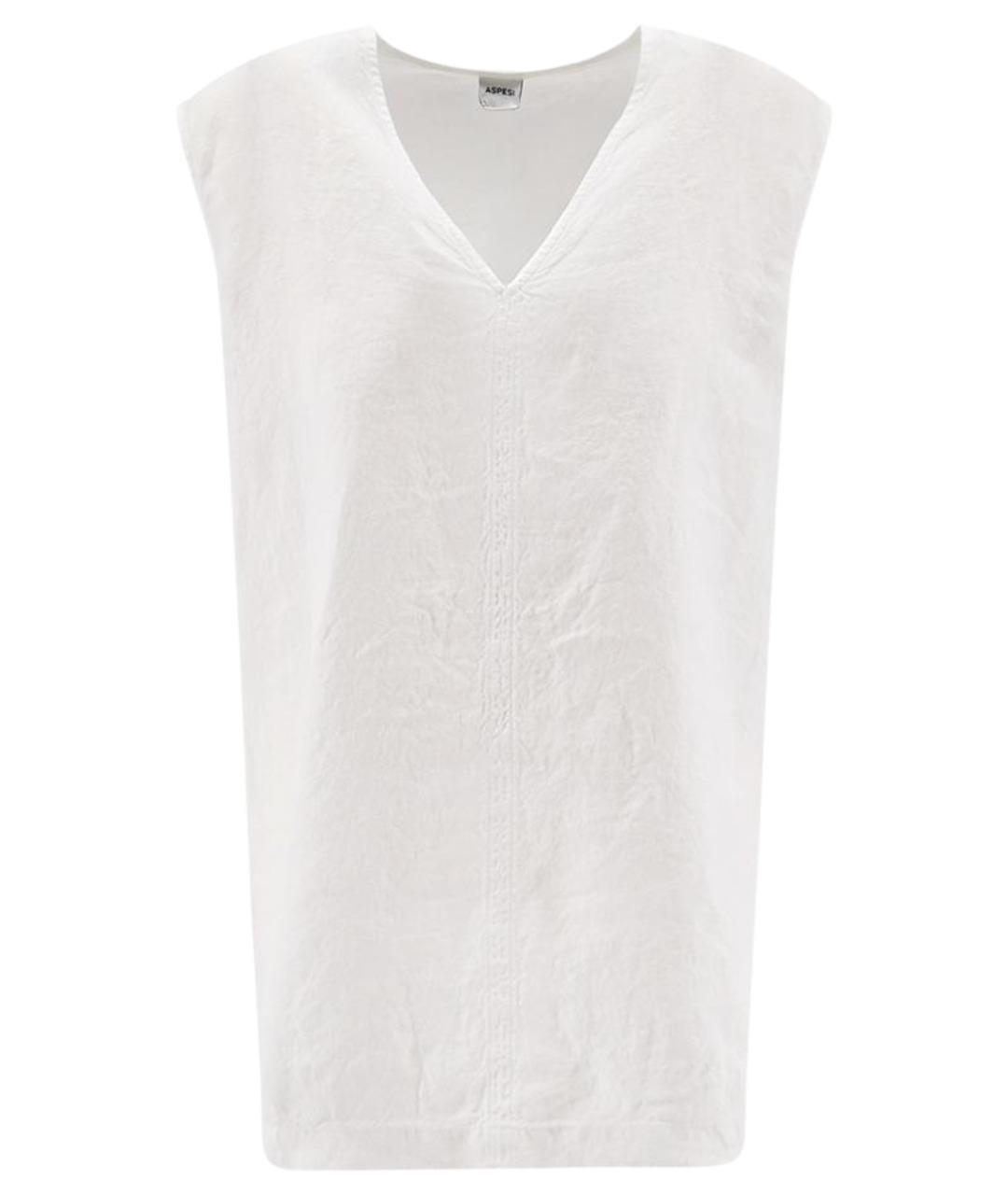 ASPESI Белая льняная майка, фото 1