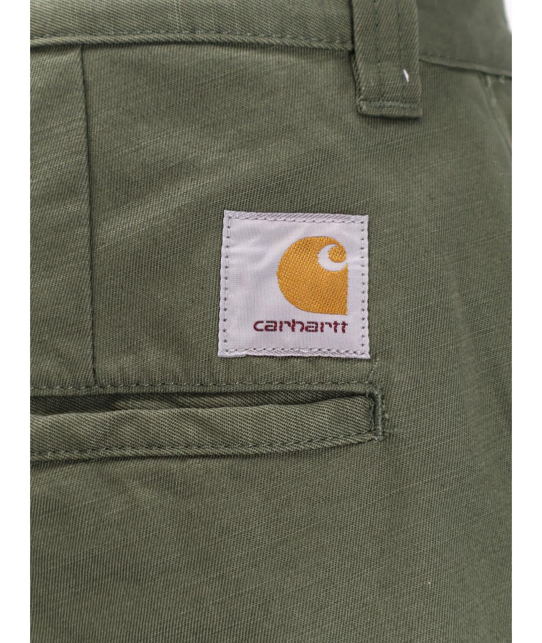 CARHARTT WIP Зеленые хлопковые повседневные брюки, фото 3