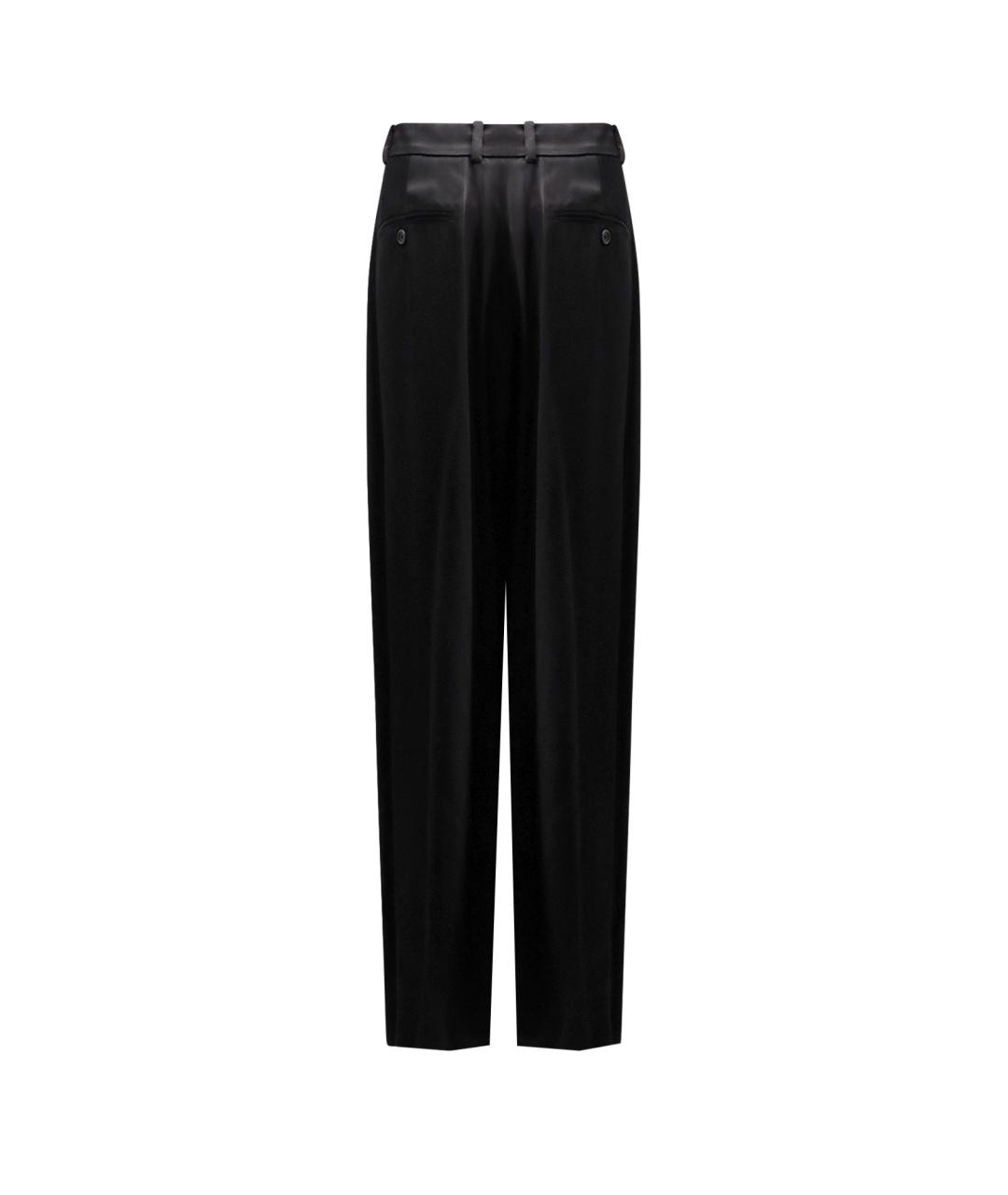 TOTEME Черные вискозные прямые брюки, фото 2