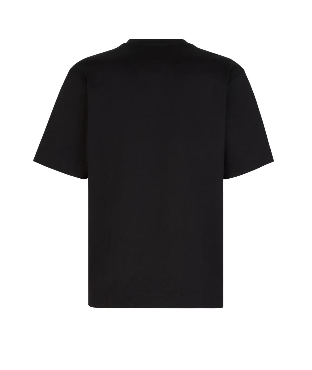 FENDI Черная хлопковая футболка, фото 2