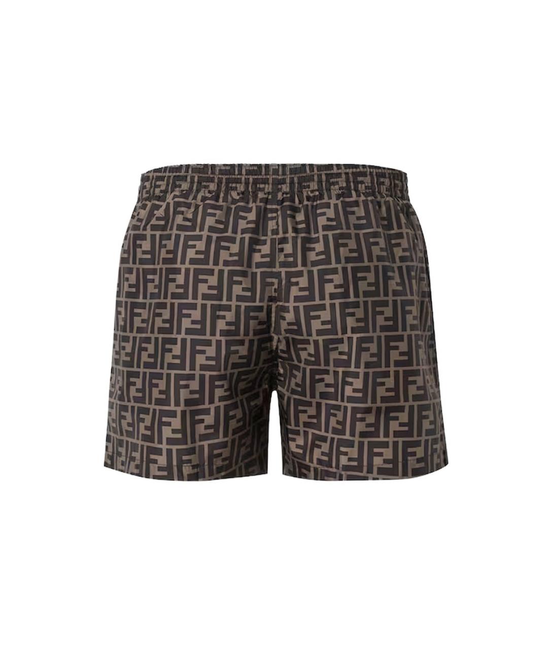 FENDI Коричневые полиамидовые плавки, фото 2