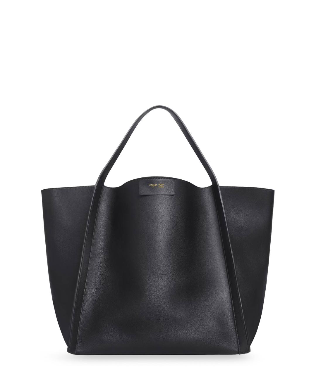 CELINE Черная кожаная сумка тоут, фото 1