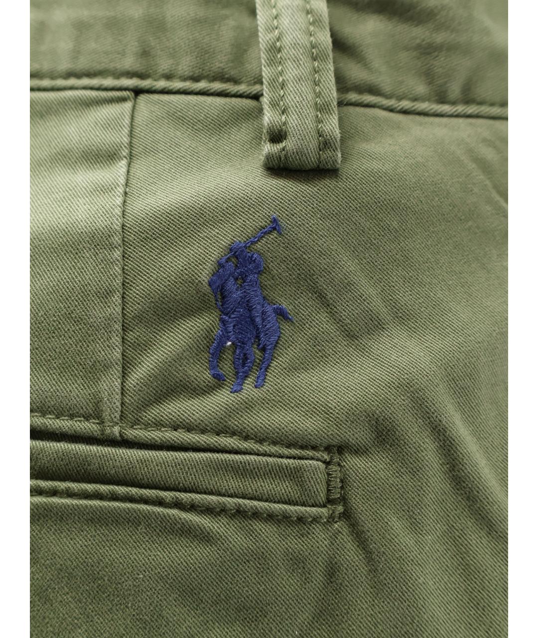 POLO RALPH LAUREN Зеленые хлопко-эластановые шорты, фото 3