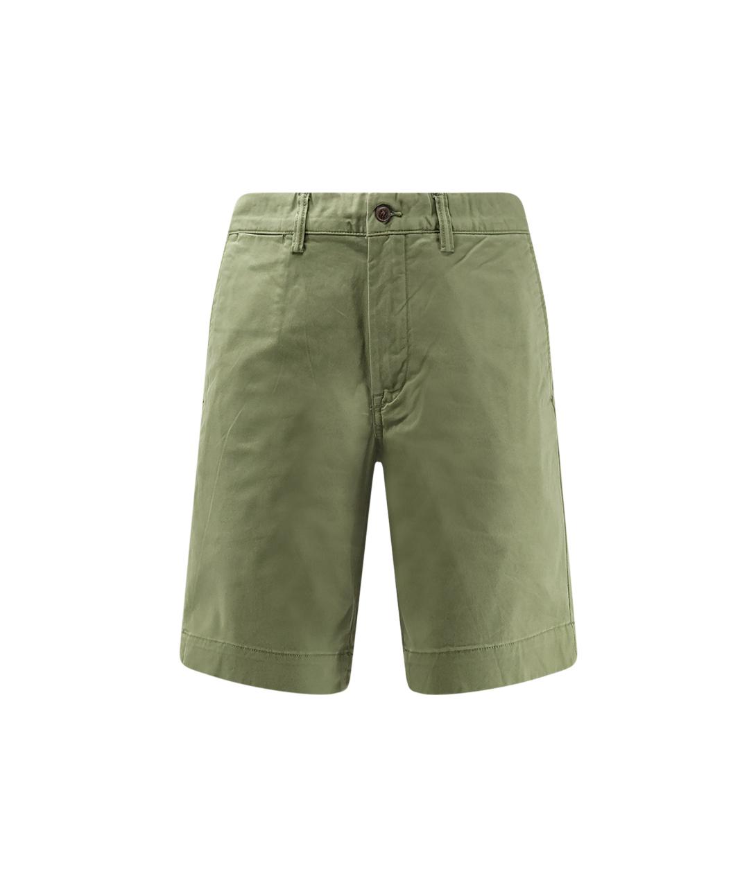POLO RALPH LAUREN Зеленые хлопко-эластановые шорты, фото 1