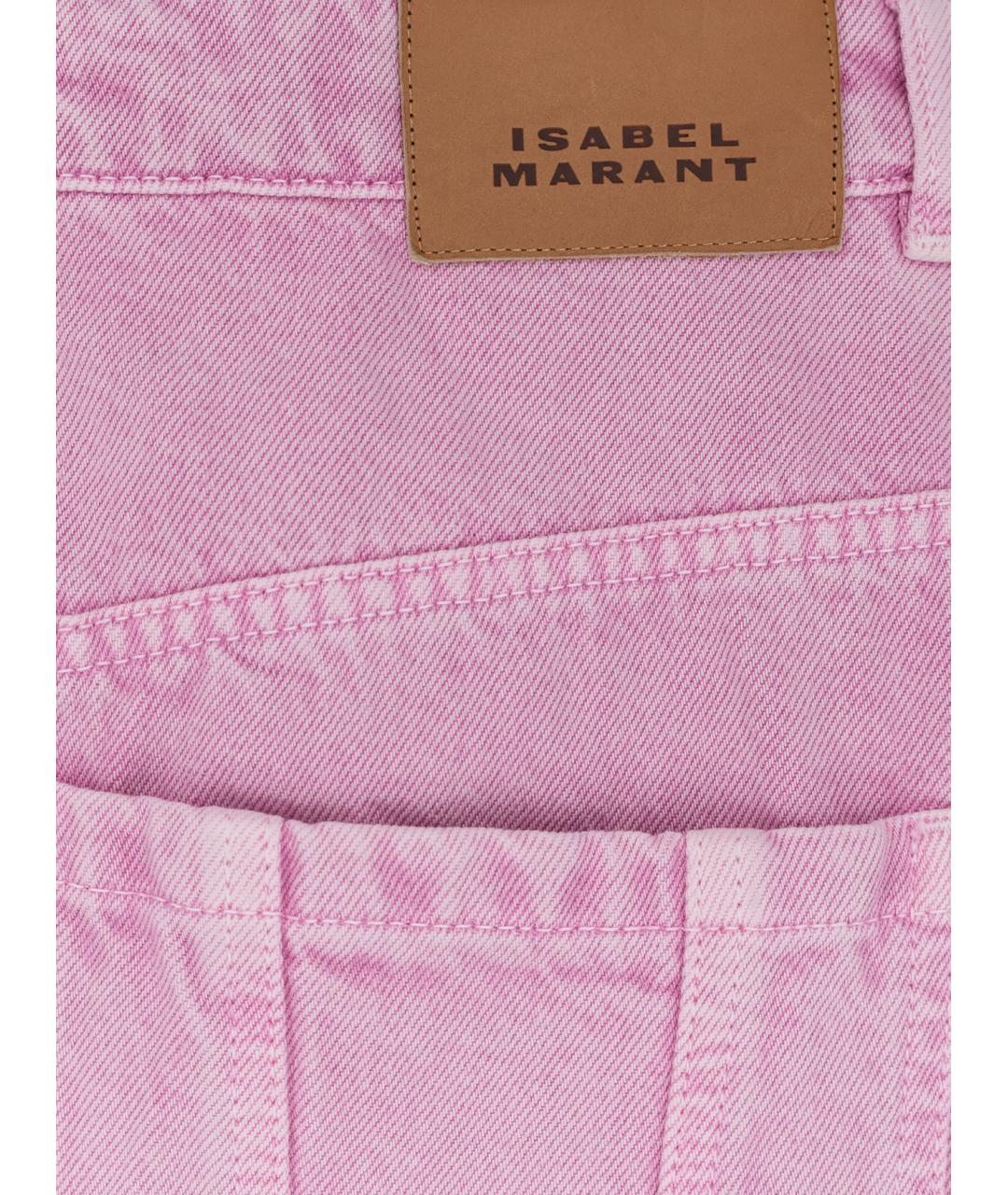 ISABEL MARANT ETOILE Розовая хлопковая юбка мини, фото 3