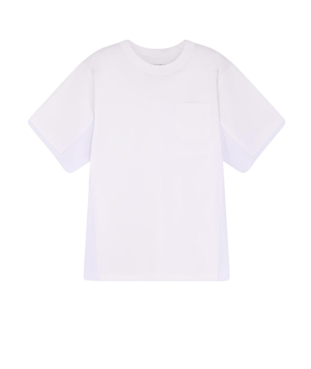 SACAI Белая хлопковая футболка, фото 4